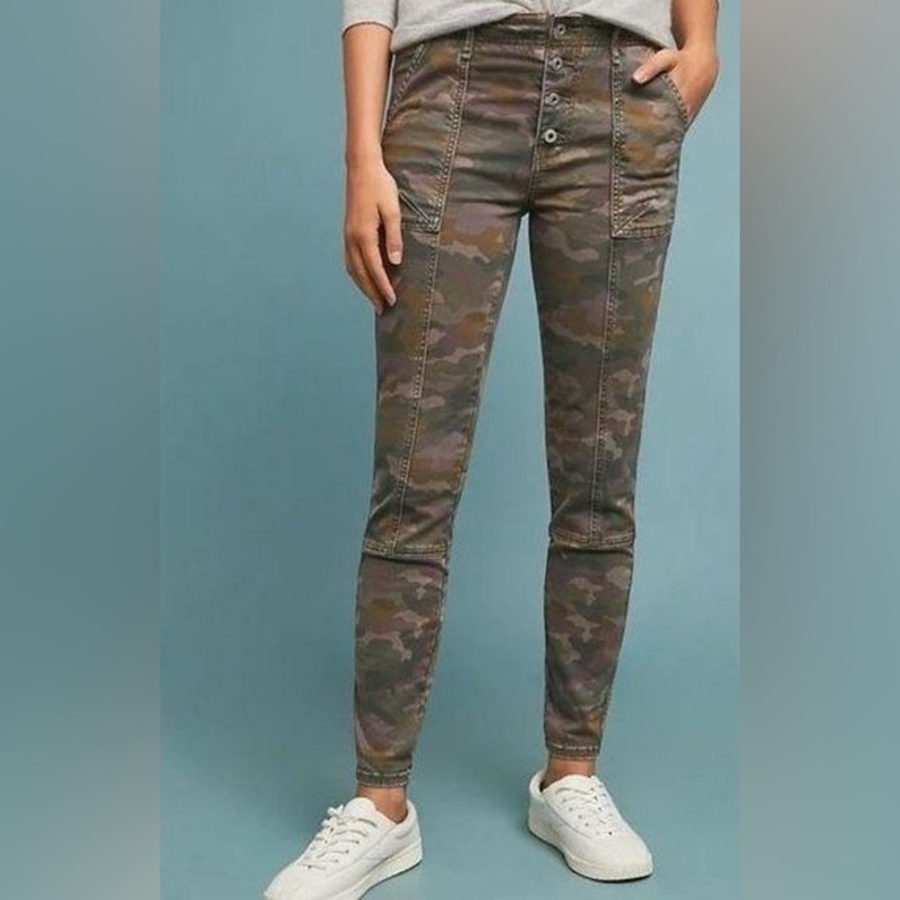 Anthropologie Jefferson Button Fly Utility Pants Size 25